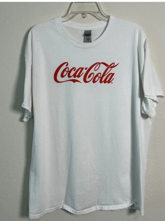 Coca-Cola Gildan Ultra Cotton Men's Size XL White T-Shirt Soda Pop Soft Drink - Picture 1 of 10